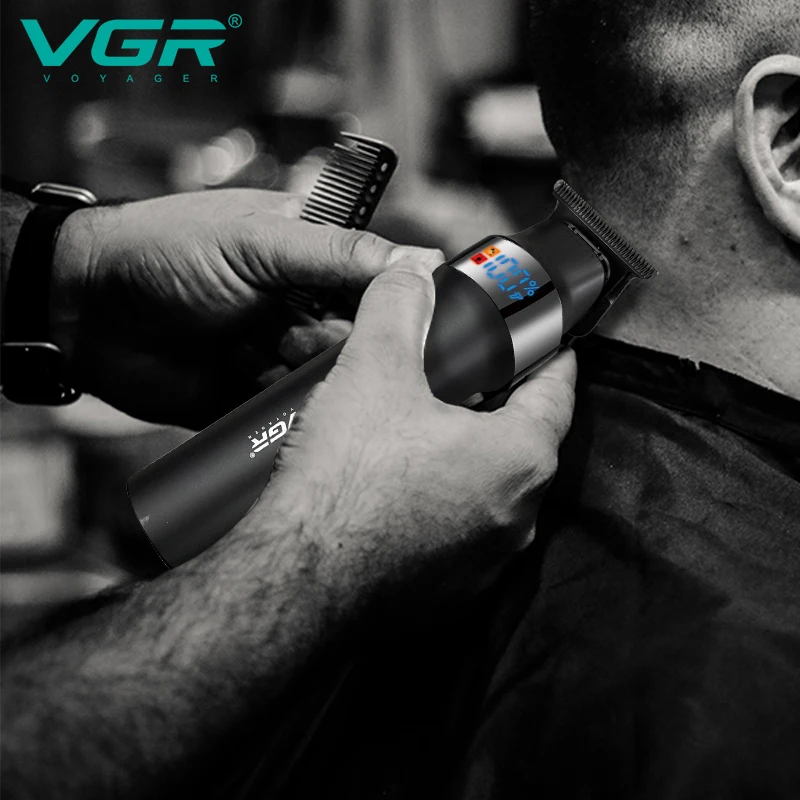 VGR Professional Beard Hair Trimmer For Men Electric Hair Clipper Waterproof Facial Trimer Haircut Machine Rechargeable V-987 - Image 5