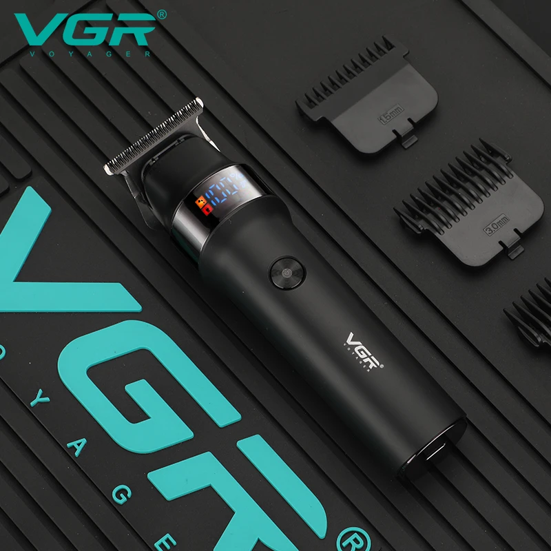 VGR Professional Beard Hair Trimmer For Men Electric Hair Clipper Waterproof Facial Trimer Haircut Machine Rechargeable V-987 - Image 4