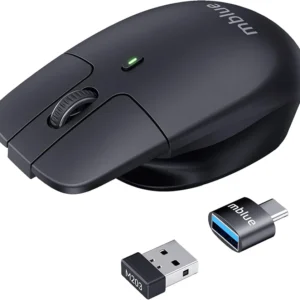 MBLUE Type C Wireless Mouse 2.4G Lightweight Portable Computer Charging Mice for Phone, PC, Laptop, Computer and All Type C Devices