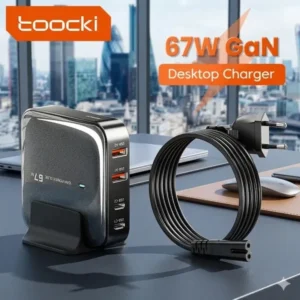Toocki Charger Charging Station Multi Port 67W GaN USB Charger Desktop Type C PD QC Quick Charge For All Mobiles and Laptop